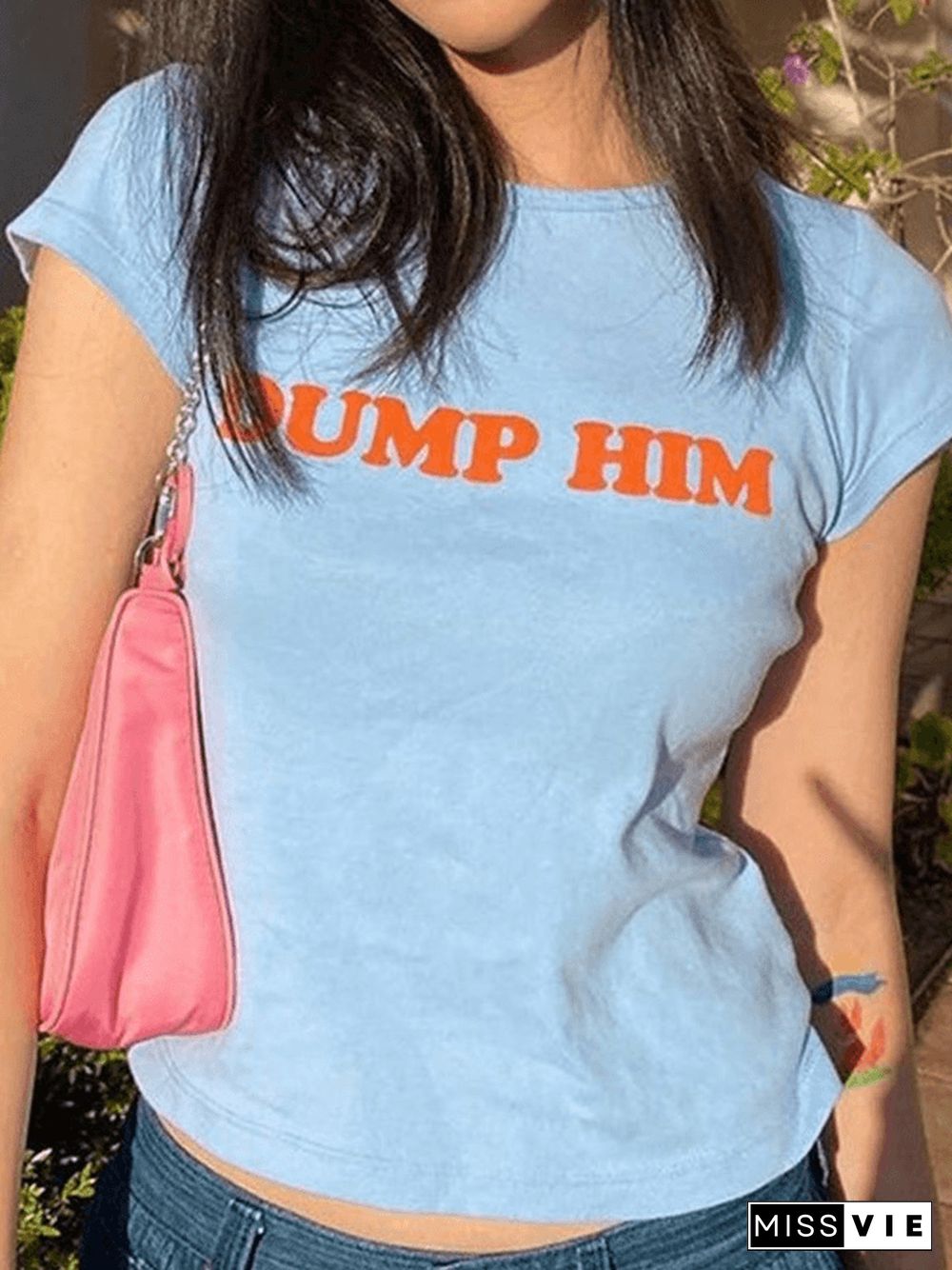 Letter Pattern Crop Top