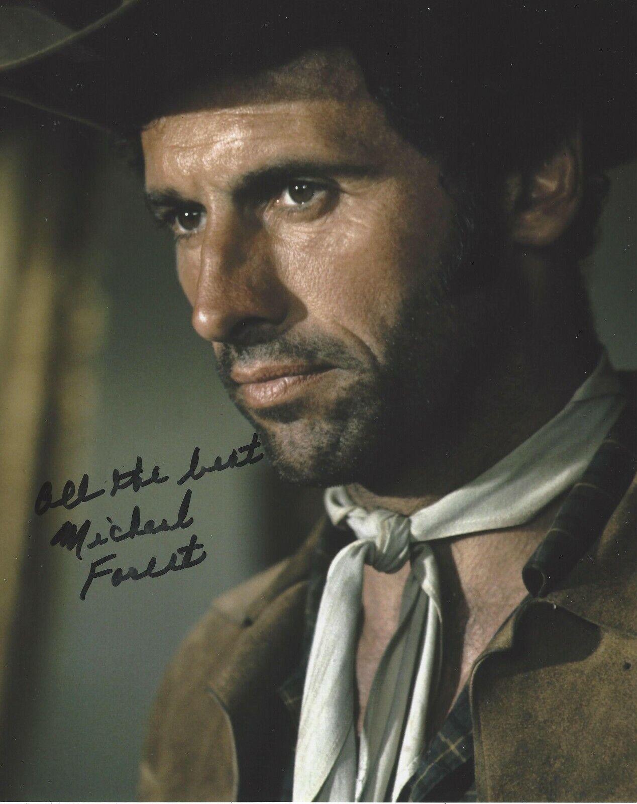 MICHAEL FOREST SIGNED 'CHEYENNE' 8x10 Photo Poster painting w/COA STAR TREK TV SHOW ACTOR