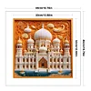Paper Quilling Taj Mahal-14CT Stamped Cross Stitch 40*40cm/15.75*15.75in tapestrymarket