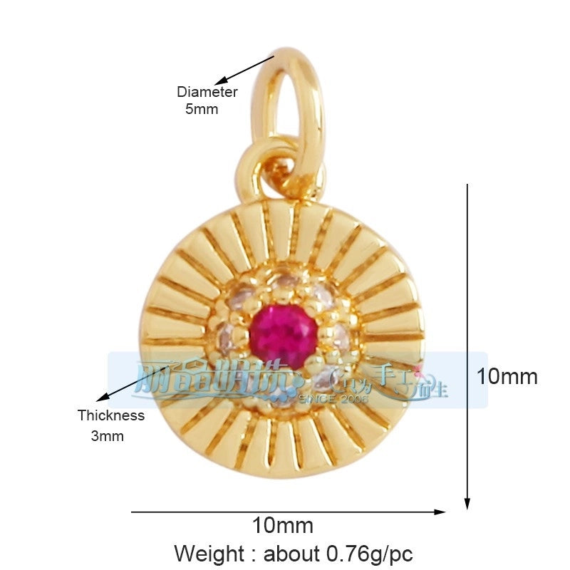 1 Piece Copper Zircon Devil’s Eye Pendant Jewelry Accessories