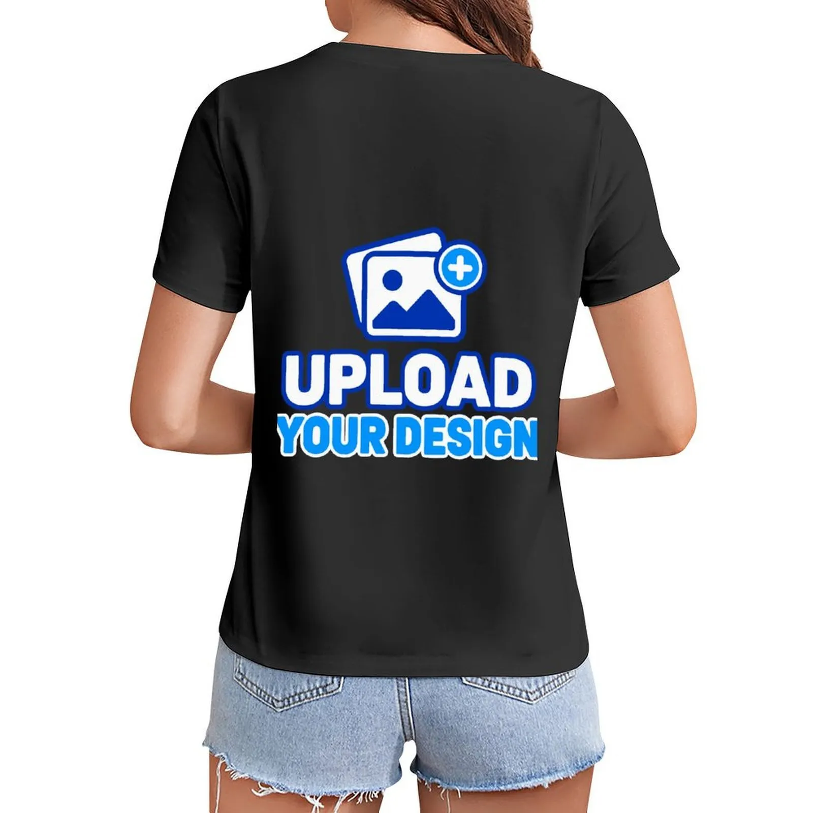 Gildan Women's Cotton Back-Print T-Shirt custom product view 8
