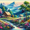 Diamond Painting-DIY Full Round Drill LAKE(40*40 CM)