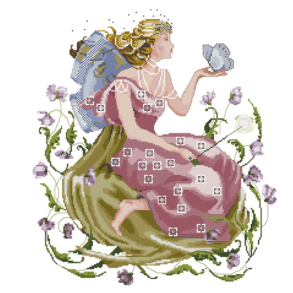 

Fairy - 14CT Stamped Cross Stitch - 51*54CM, 501 Original