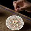 4pcs DIY Diamond Painting Incense Tray Incense Burner Stick Holder (Mandala)