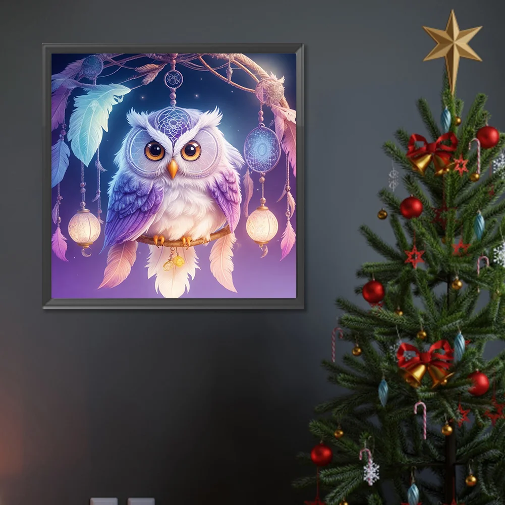 Diamond Painting - Full Round Drill - Owl Dream Net(Canvas|30*30cm)