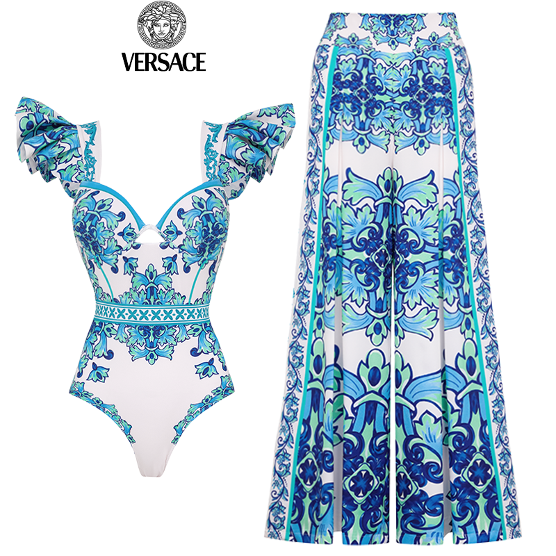 【Versace】Τυπωμένα ολόσωμα μαγιό και φούστες