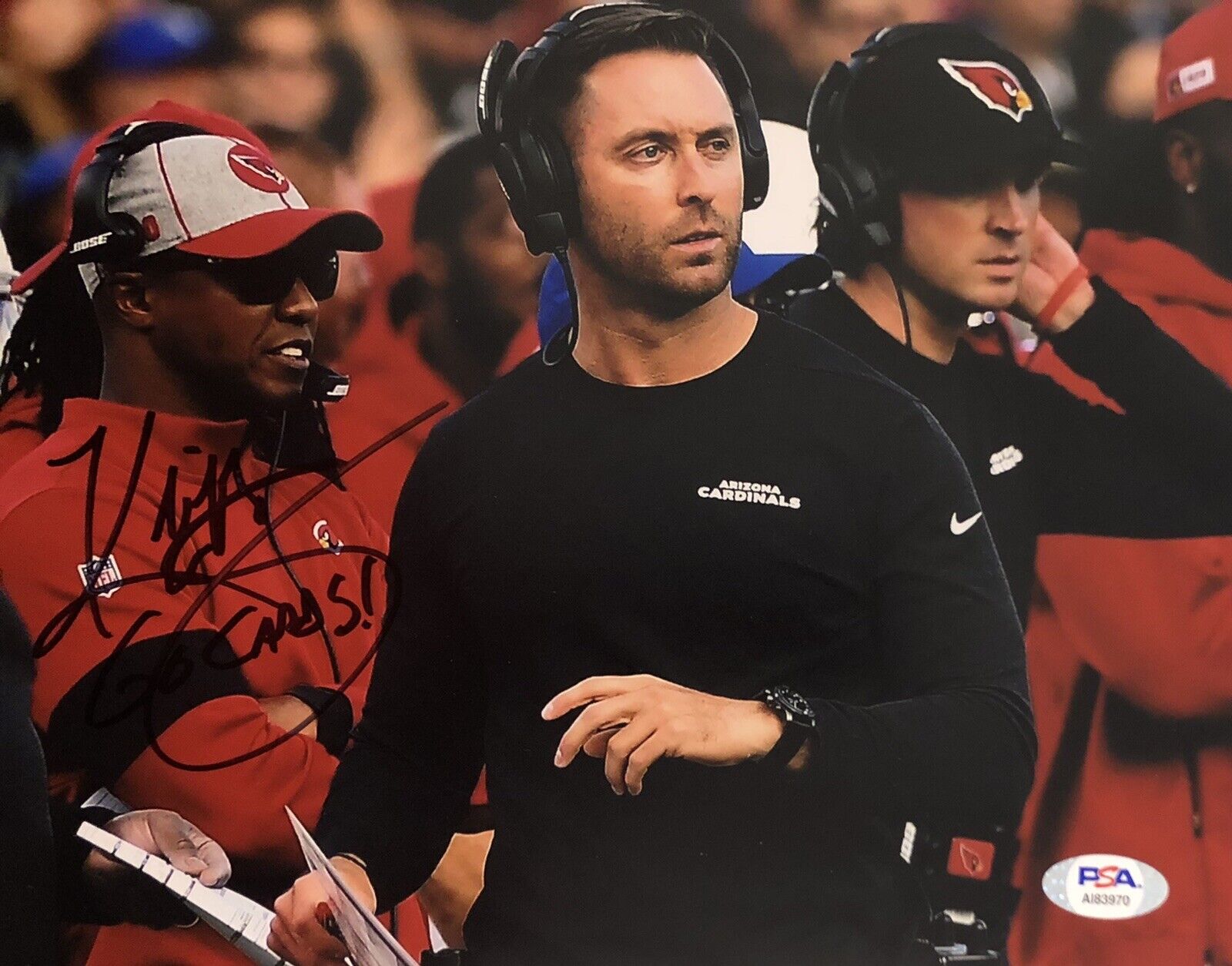 Kliff Kingsbury Signed Autographed Arizona Cardinals 8x10 Photo Poster painting Psa/Dna