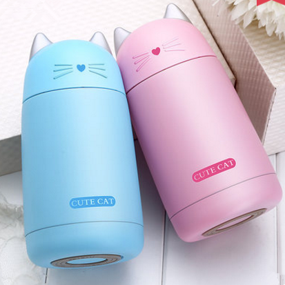 Blue/White/Pink Cute Cat Insulated Bottle SP1710777