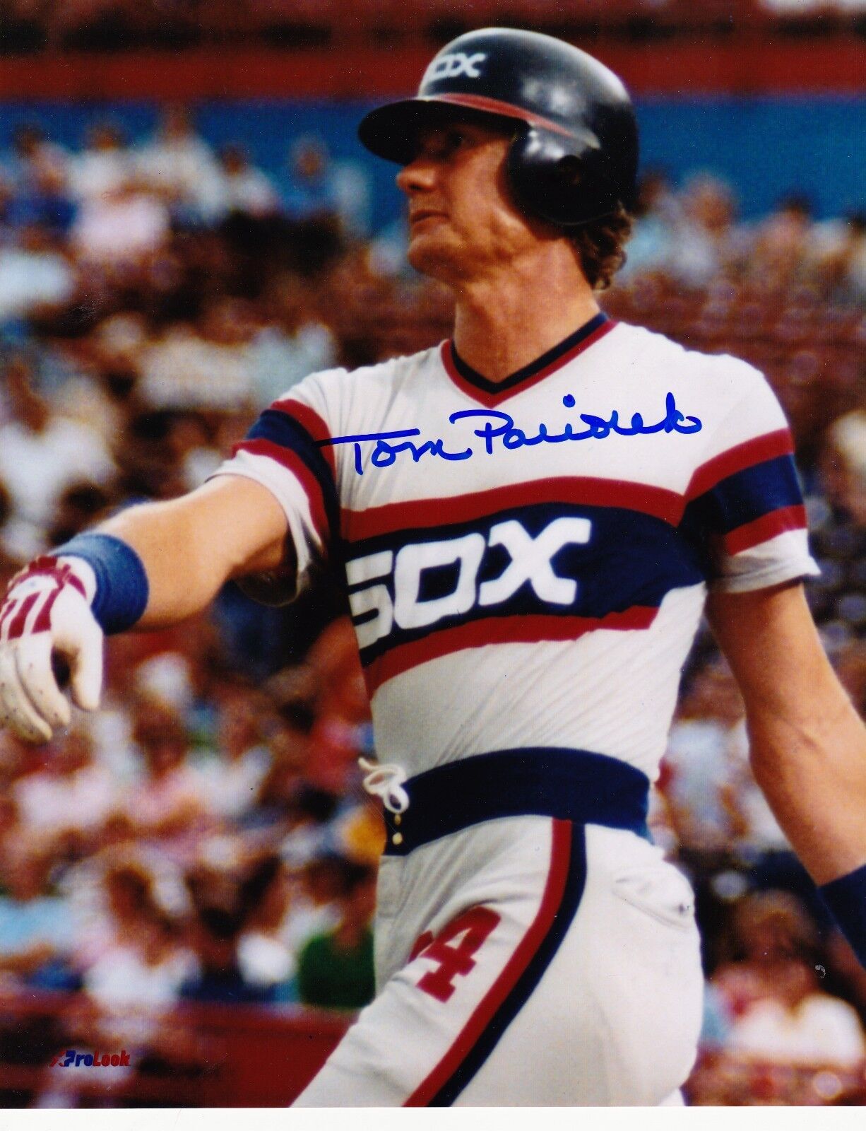 TOM PACIOREK CHICAGO WHITE SOX ACTION SIGNED 8x10