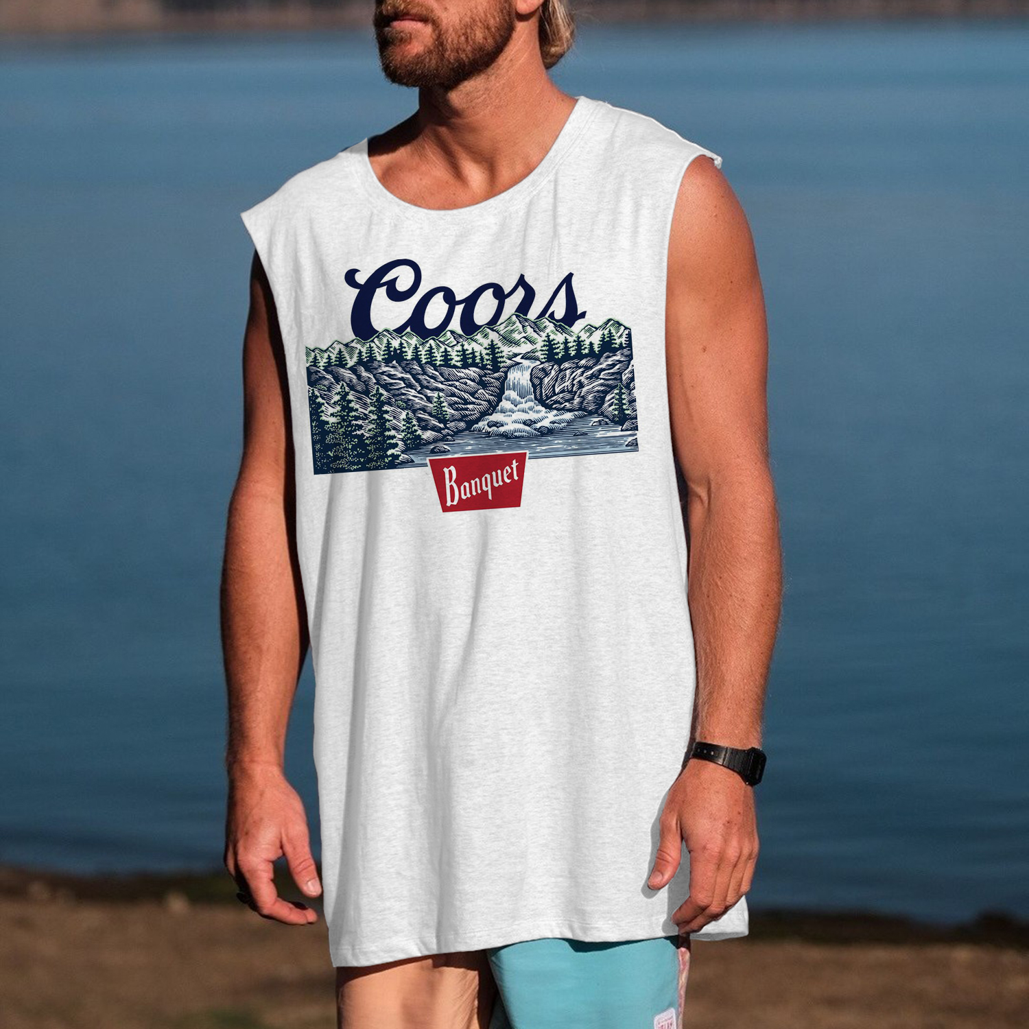Vintage Landscape Resort Wine Brand Vest / TECHWEAR CLUB / Techwear