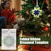 Bauble Bling Folded Ribbon Ornament Template With Instructions