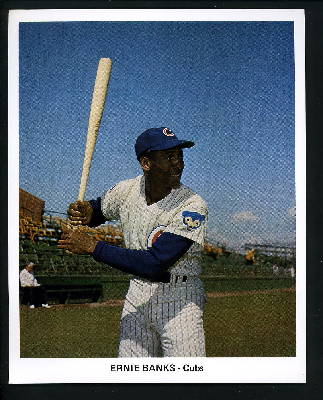 Ernie Banks 1970 Chicago Cubs Picture Pack Color Premium Photo Poster painting