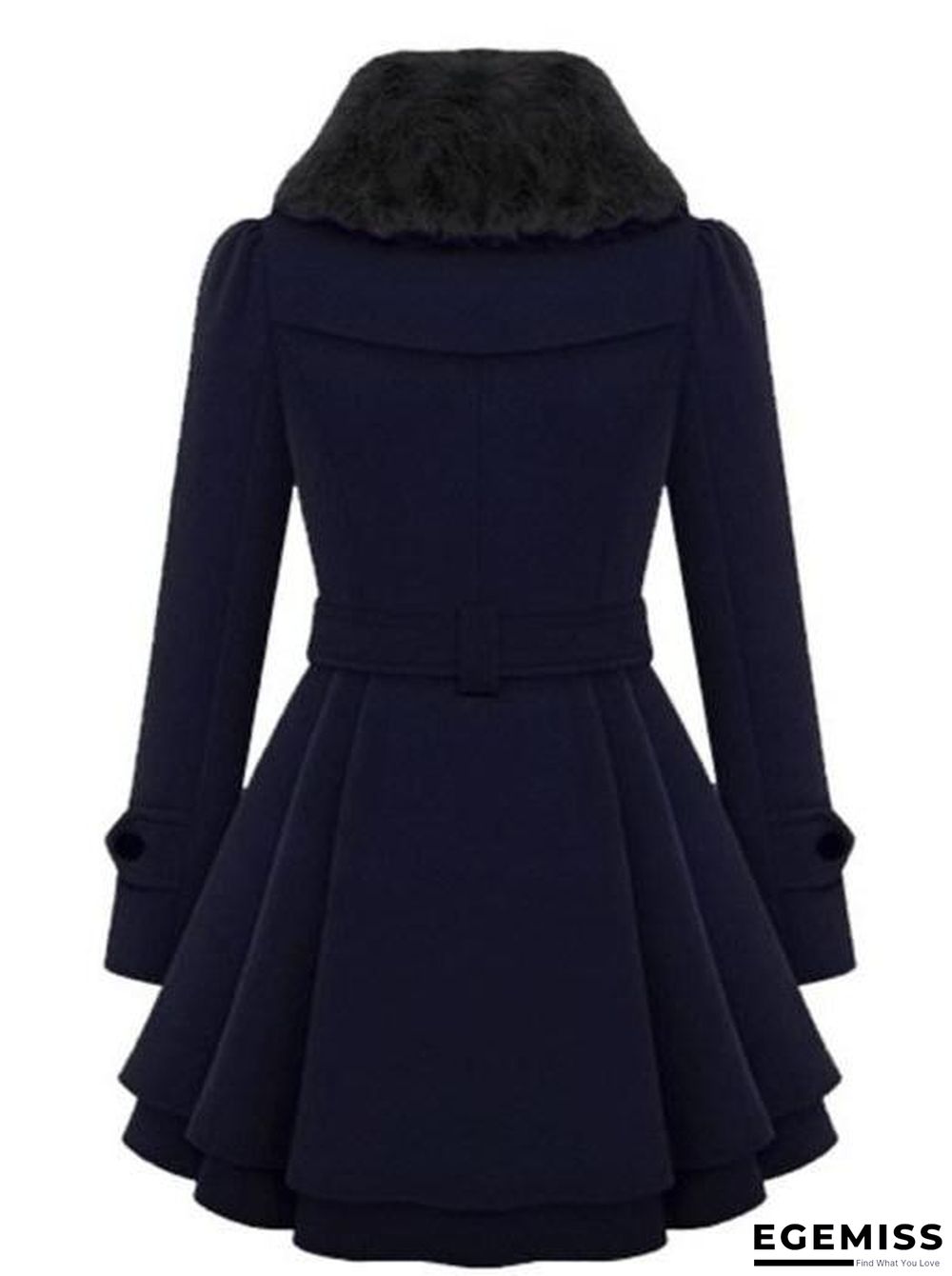 Fold-Over Collar Plain Coat | EGEMISS