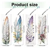 4Pcs Special Shape Feathers Diamond Painting Bookmark Making Kit for Book Lovers