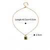 Classic Green Zircon 18K Golden Ring Earrings Necklace