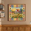Stamped Cross Cross cross stitch kit for Adults Farm with Sunflowers 11CT 45x45cm tapestrymarket