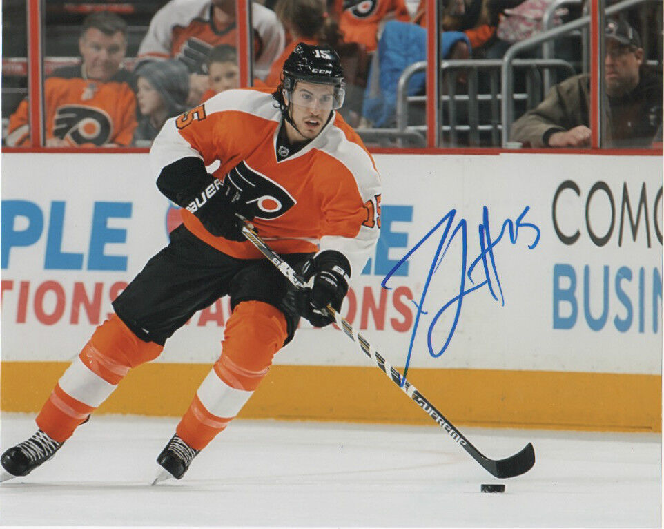 Philadelphia Flyers Michael Del Zotto Signed Autographed 8x10 Photo Poster painting COA A