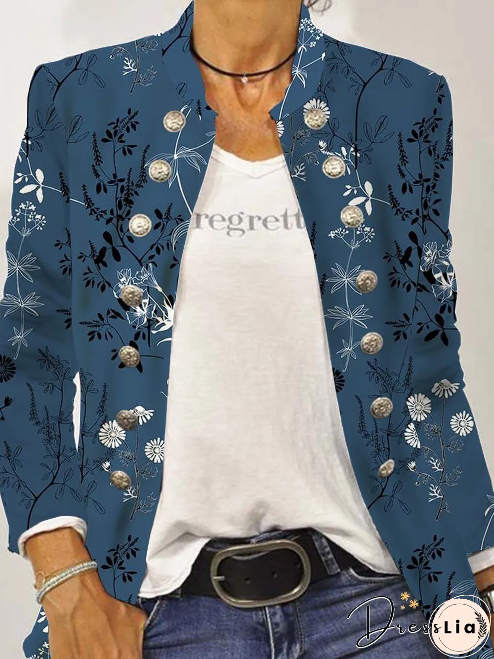 Casual Floral Loose Jacket