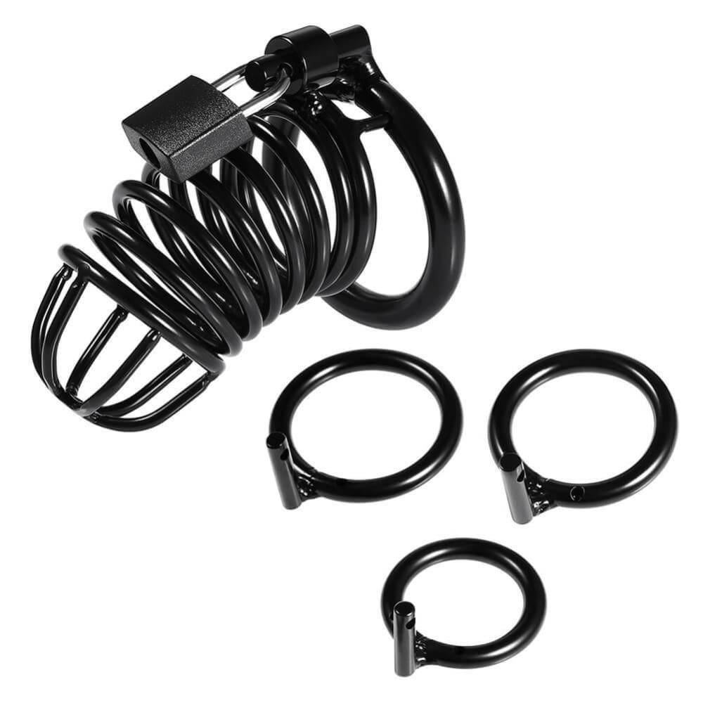 Utimi Deluxe Kit Metal Cock Cage Male Chastity Cage-FUNSEXDOLLS