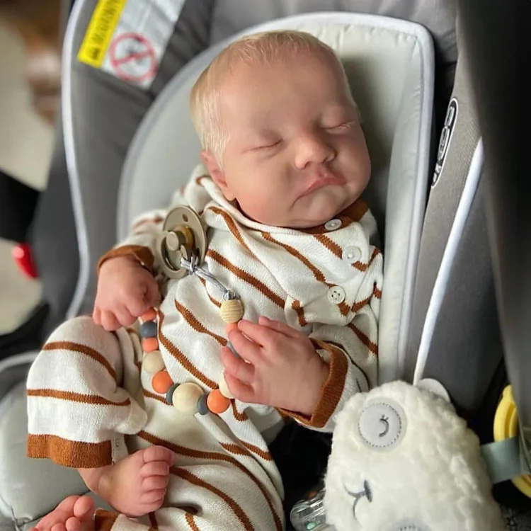  [New] 20" Reborn Newborn Lifelike Sleeping Baby Doll Boy Batara with 🔊Heatbeat Coos and Breath💗 - Reborndollsshop®-Reborndollsshop®
