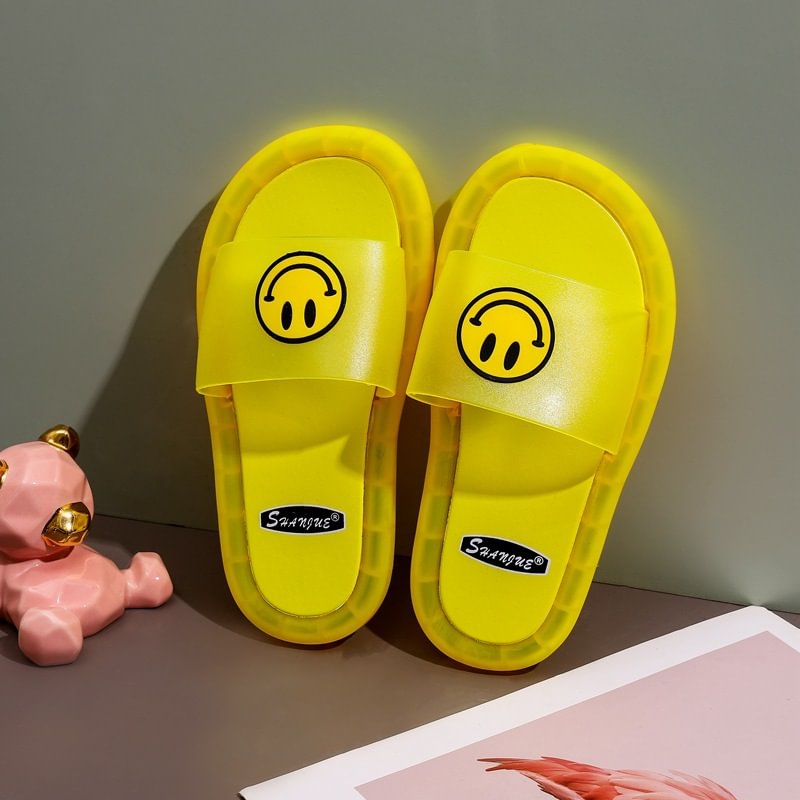 drew smiley face slippers