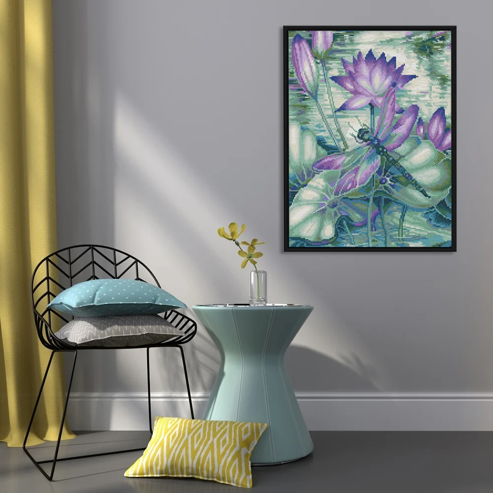 11ct Stamped Cross Stitch - Dragonfly(40*50cm)