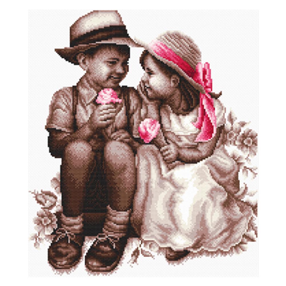 

Sweet Buddy - 11CT Stamped Cross Stitch - 47*53cm, 501 Original