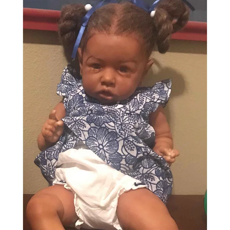 20'' African American Realistic Black Reborn Dolls Zion with Clothes