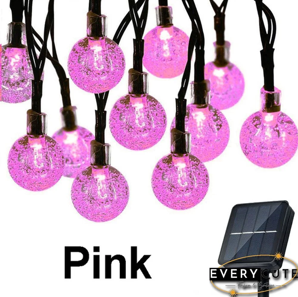 Solar String Lights Garden Outdoor String Lights Waterproof Crystal Ball Fairy Lights, Decoration Lighting for Home,Garden,Patio,Yard, Halloween,Christmas