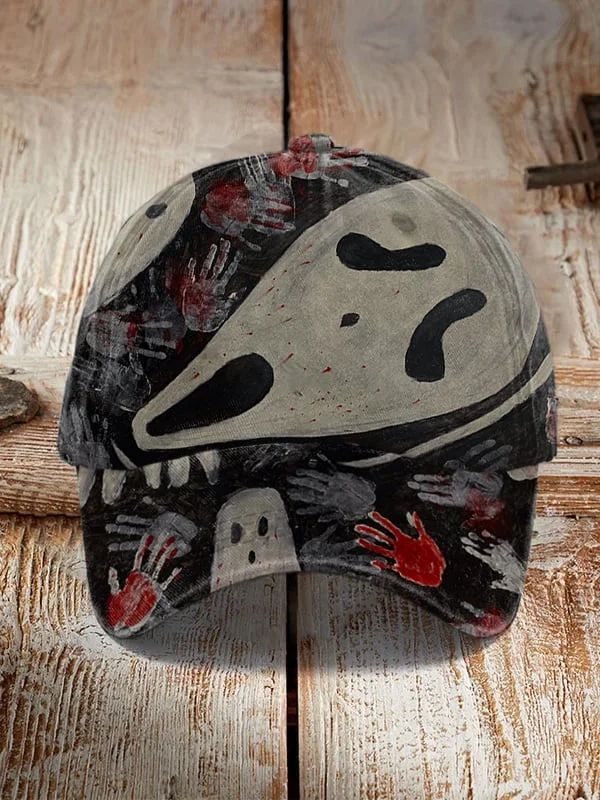Halloween skull print unisex hat