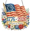 4Pcs Diamond Painting 250th Anniversary of the US Window Pendants Suncatcher Hanging Kits for Home Porch Farmhouse