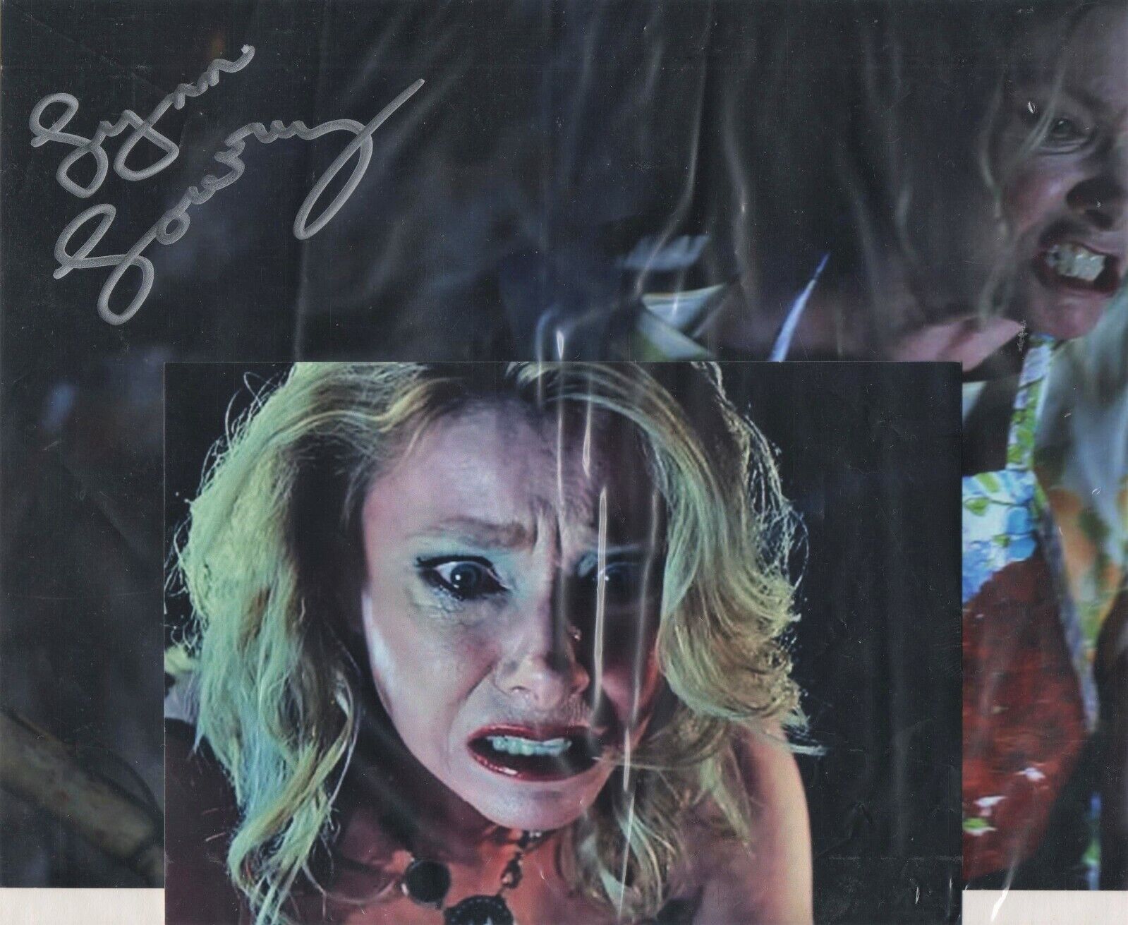 HORROR - I DRINK YOUR BLOOD - LYNN LOWRY personally signed picture montage - vgc