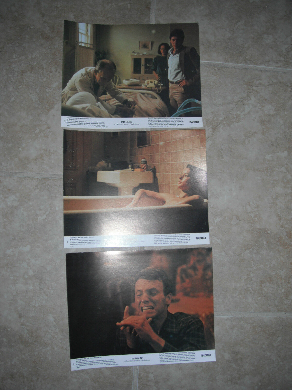 Lot of 3 Impulse Meg Tilly Matheson Color 8x10 Promo Photo Poster painting Original Lobby 1984