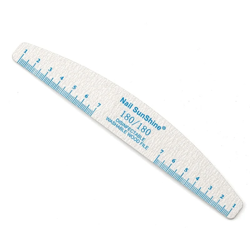 1Pc 80/100/150/180/240 Professional Half Moon Nail File Grinding Block File Nail Buffer Colorful Lime Manicure Pedicure DIY Tool-Nail Inspo