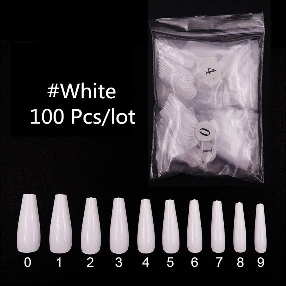 100/500/600pcs False Nails Display Tips Acrylic Ballerina Artificial Guide Capsule Stiletto Full Cover Fake Nail-Nail Inspo