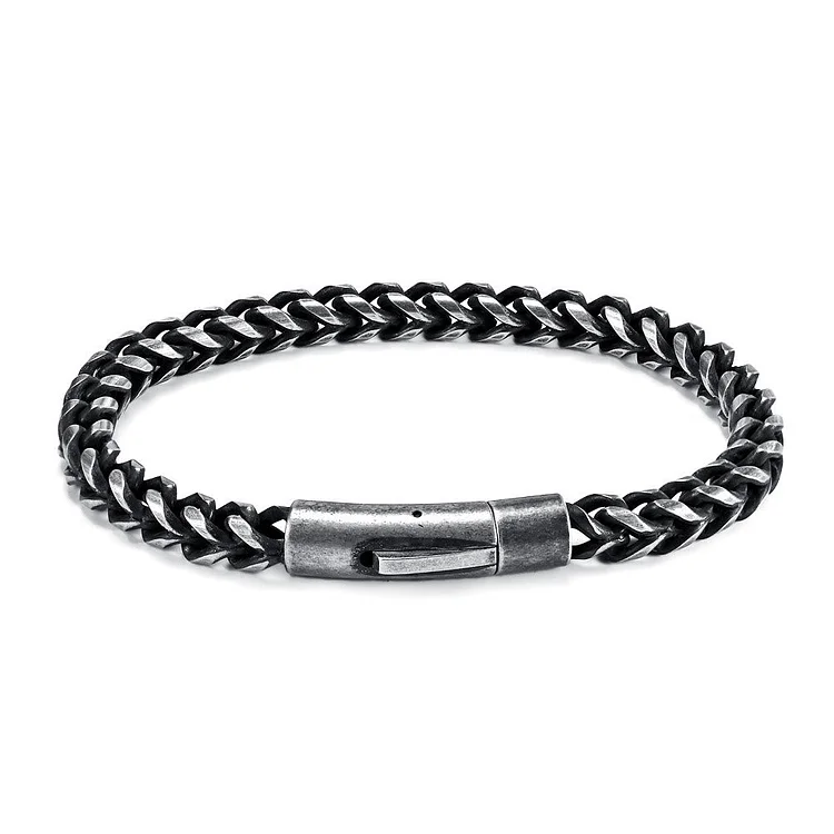Coutureaura Vintage Link Stainless Steel Bracelet