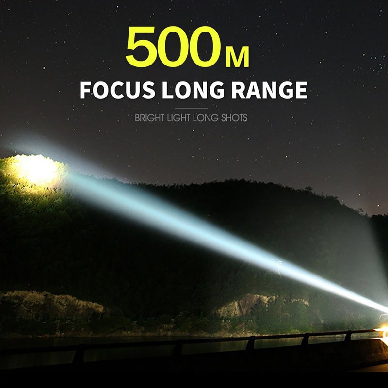 Waterproof Usb Rechargeable Glare Flashlight