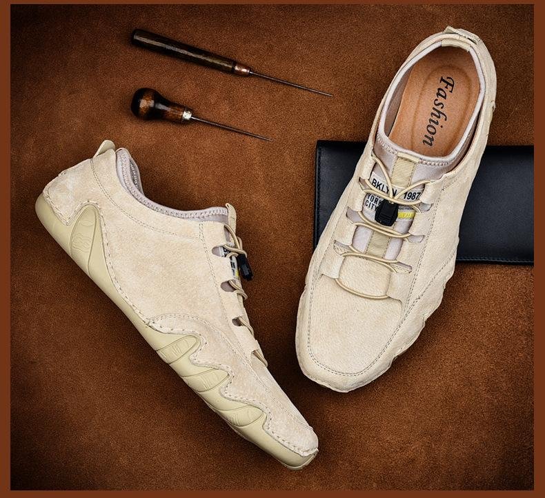 Italian Suede Boots   Low Top Casual Fashion Shoes (Free shipping）