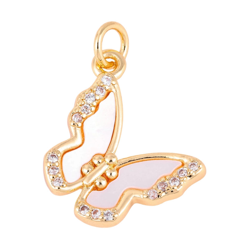 1 Piece Copper Zircon Four Leaf Clover Round Heart Shape Pendant Jewelry Accessories