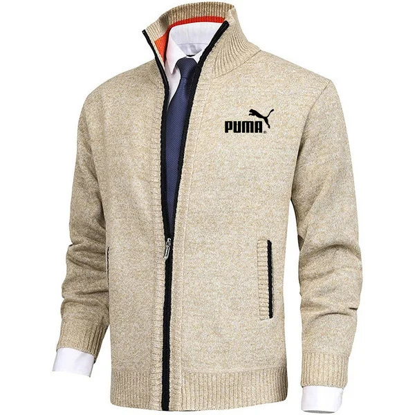 P&aacute;nsk&aacute; m&oacute;da Jednobarevn&yacute; svetr s l&iacute;mečkem a stoj&aacute;čkem Pleten&aacute; bunda