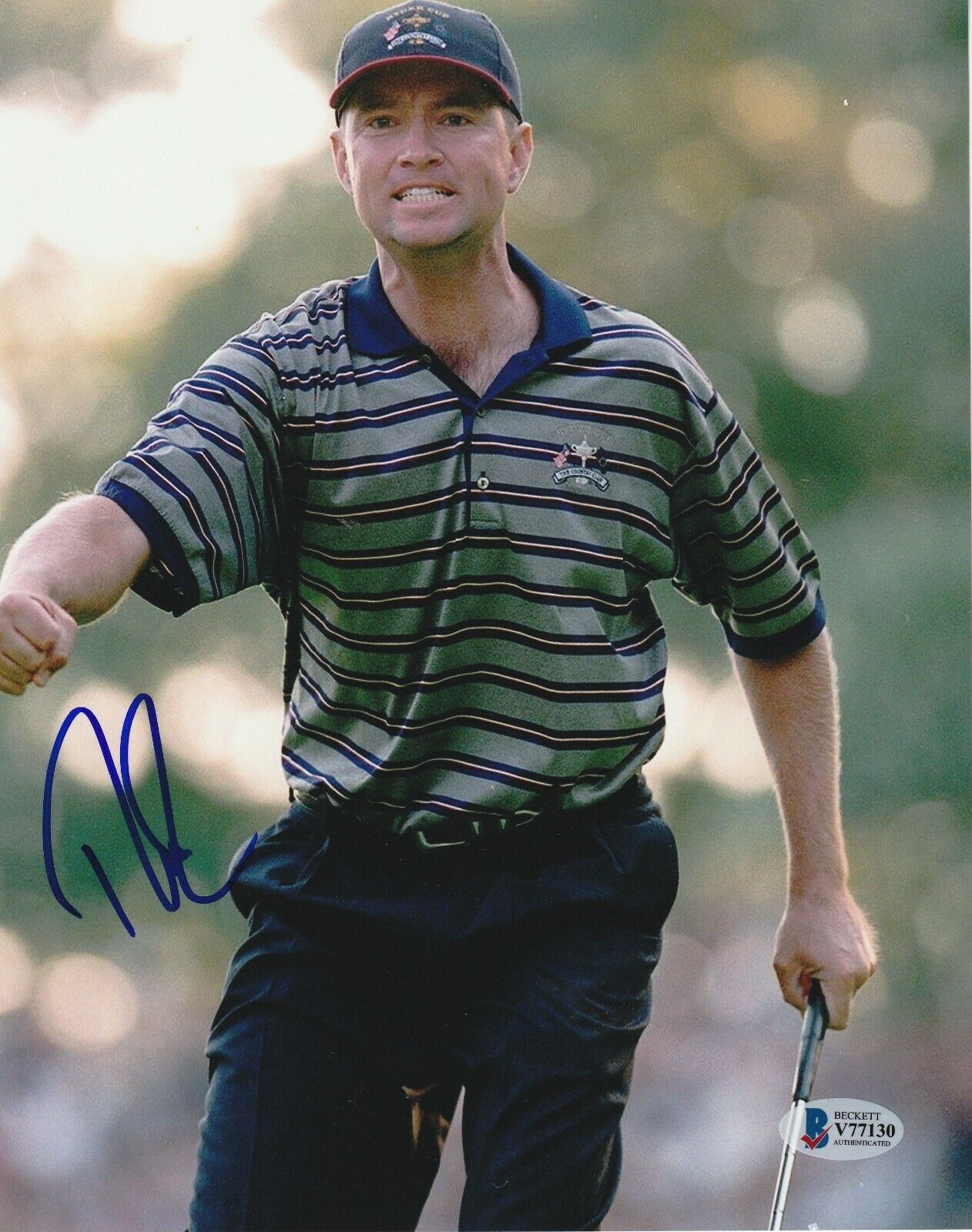 DAVIS LOVE III Signed 8x10 Photo Poster painting with Beckett COA