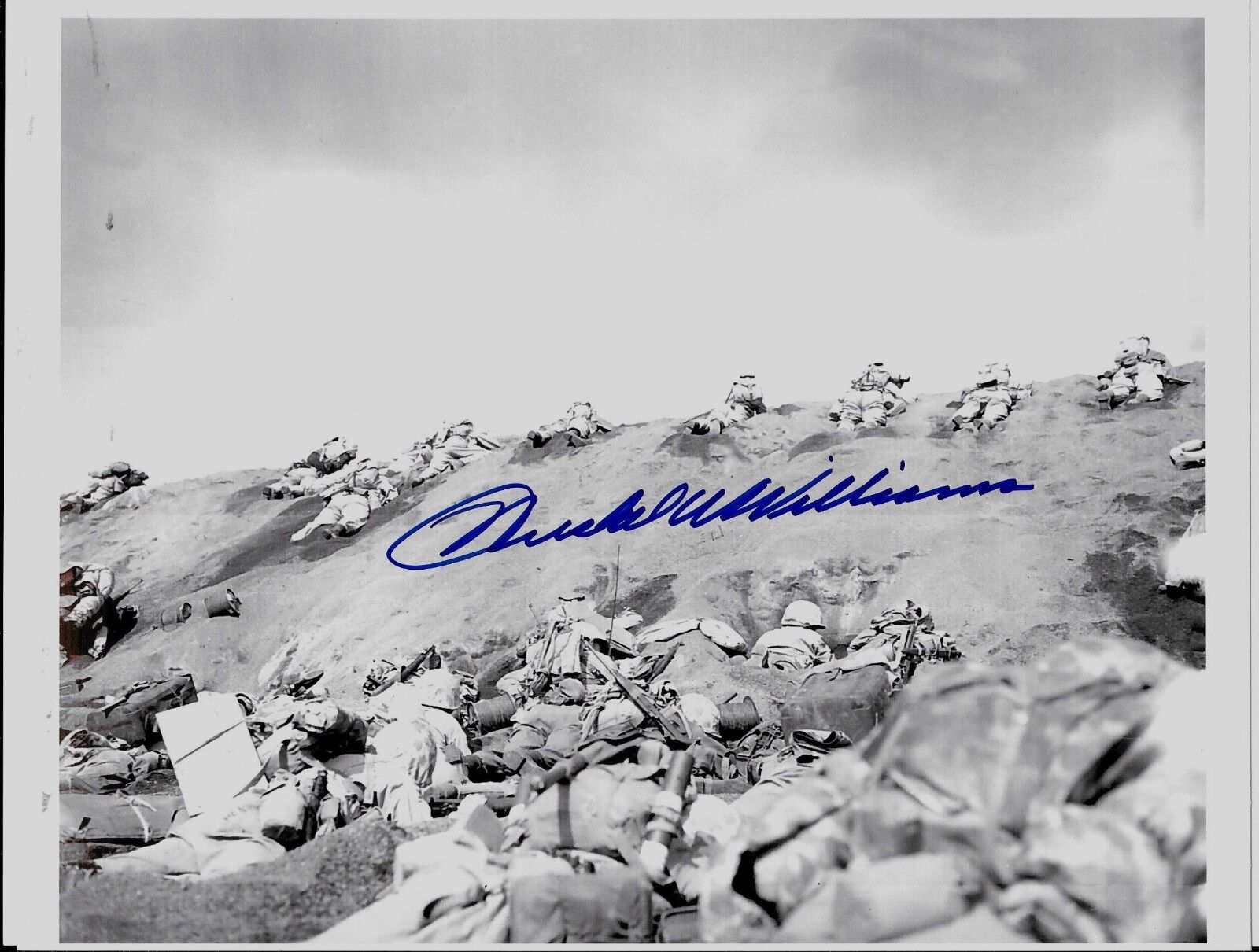 WOODY WILLIAMS MEDAL OF HONOR 3RD MARINE DIVISION IWO JIMA RARE SIGNED Photo Poster painting