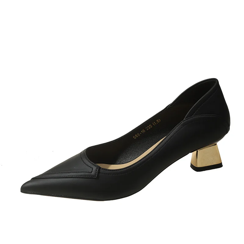 Breakj Breakj French Low-Heeled Single-Shoe Female Famous Yuan 2025 Spring And Autumn New Nude Light Temperament Professional High-Heeled Shoes