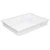 Akro-Mils 33223SCLAR CS 22-1/2-InchL by 17-3/8-Inch W by 3-Inch H Akro-Grid Slotted Divider Plastic Tote Box, 6-Pack