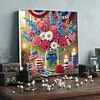 Framed Diamond Painting - Special Shaped - Independence Day (25x25cm)