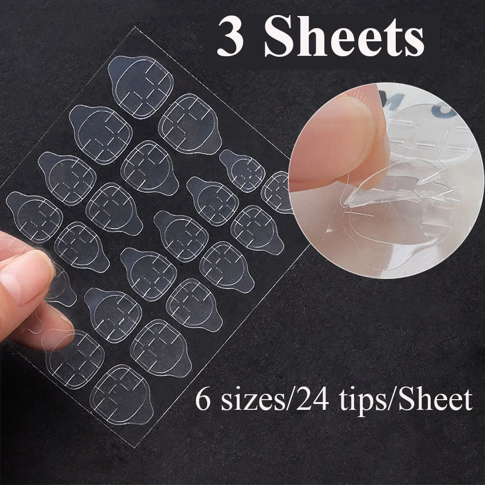 24Pcs/Set French Rhombus Designs False Nail Full Cover Fake Nails with Glue Detachable Wearable DIY Manicure Nail Art Tools-Nail Inspo