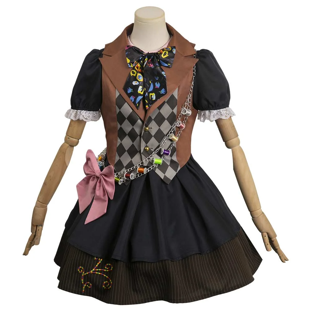Movie Alice In Wonderland Mad Hatter Tarrant Hightopp Lolita Dress Outfits Cosplay Costume Halloween Carnival Suit-Coshduk