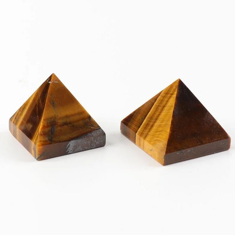 Tiger Eye Crystal Carving Pyramid