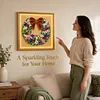 DIY Christmas Pearl Painting Lighted Wall Art ,Diamond Painting LED Picture with Inner Frame, Handmade Beaded Christmas Decor with Warm Glow Lights, Holiday Home Decoration Gift for Living Room Bedroom