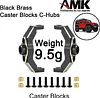 AMK TRX4M Brass Weight Blocks Knuckle Axle Cover Diff Cover Steering Link for 1/18 RC Car TRX4M Upgrade Parts RC Crawler (4-in-1 Set for TRX4M)